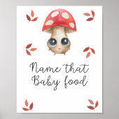 Poster Champignon - nom de l'affiche de douche pour bébé (Devant)