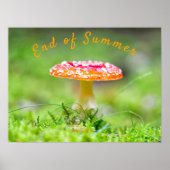 Poster Champignon rouge tabouret automne fin de l'été pho (Devant)