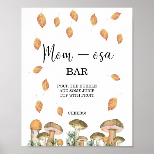 Poster Champignons automne bar Mon-osa (Devant)