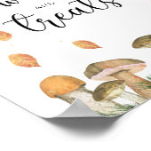 Poster Champignons - bonbons et friandises baby shower (Coin)