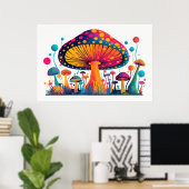 Poster Champignons champignon art plante. (Bureau à domicile)