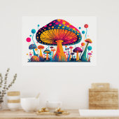 Poster Champignons champignon art plante. (Cuisine)