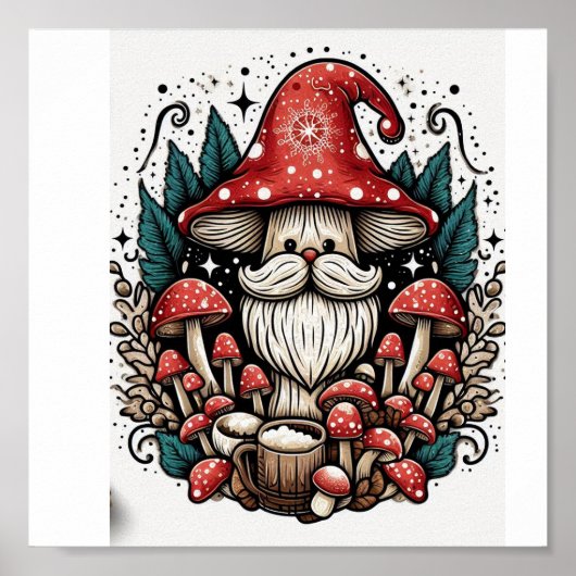 Poster Champignons Core Père Noël (Devant)