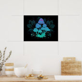 Poster Champignons dans les buissons (Cuisine)