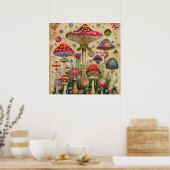 Poster Champignons de contes Fairytale (Cuisine)