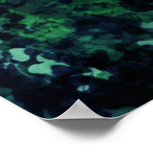 Poster Champignons de fée bleu magique (Coin)