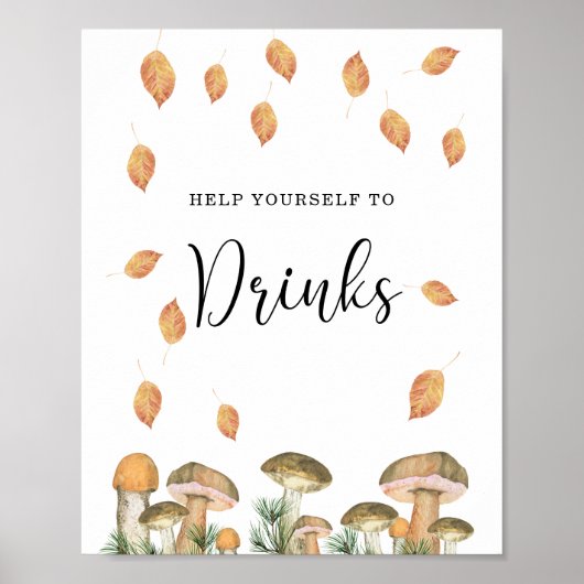 Poster Champignons de forêt - Boissons  (Devant)