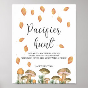 Poster Champignons de forêt - jeu de chasse à l'apaisemen
