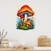 Poster Champignons de la forêt sauvage (Cuisine)