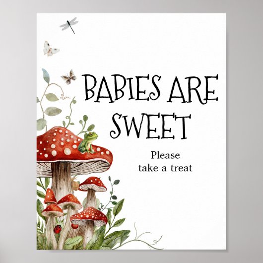 Poster Champignons de Whimsical Champignons Automne Les b (Devant)