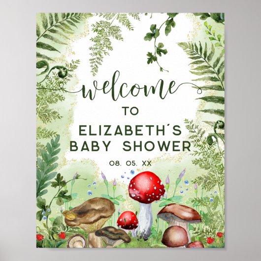 Poster Champignons des forêts de bois Ferroirs Script Bie (Devant)