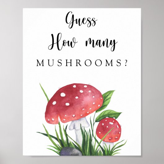 Poster Champignons - devinez combien de CHAMPIGNONS (Devant)