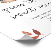 Poster Champignons - devinez le doux baby shower de la pa (Coin)