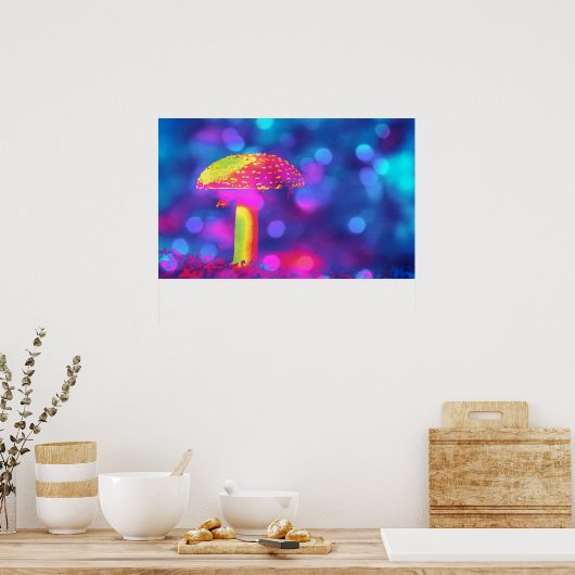Poster Champignons en lumières (Cuisine)