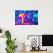 Poster Champignons en lumières (Bureau à domicile)