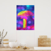 Poster Champignons en lumières (Cuisine)