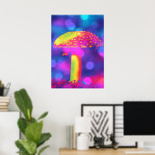 Poster Champignons en lumières (Bureau à domicile)