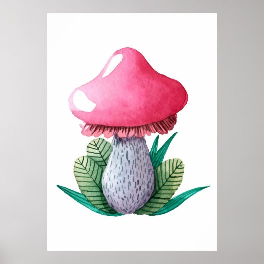 Poster Champignons Et Feuilles (Devant)