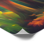 Poster Champignons Jaunes Imaginaires (Coin)