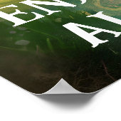 Poster Champignons lunaires avec paysage onirique (Coin)