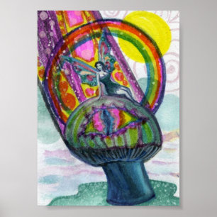 Poster Champignons magiques