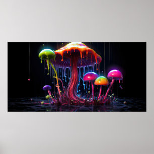Poster Champignons psychédéliques
