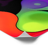 Poster Champignons Rétro Colorés Vibrants Psychedéliques (Coin)