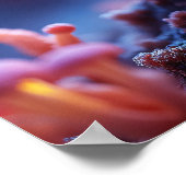 Poster Champignons roses Dreamy - Macro nature douce (Coin)