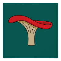 Champignons rouges caricaturés