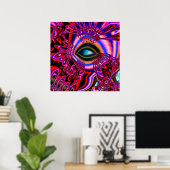 Poster "champignons sacrés" (Bureau à domicile)