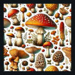 Poster Champignons sauvages Whimsical<br><div class="desc">Customisez avec tout texte. Des éléments correspondants sont disponibles.</div>