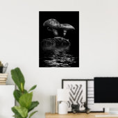 Poster Champignons Sur Un Sentier Reflet N° 5 (Bureau à domicile)