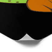 Poster Champignons Tiki Chef avec citation amusante, noir (Coin)