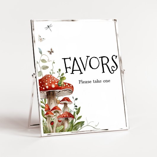 Poster Champignons Whimsical Champignons Baby shower d'au