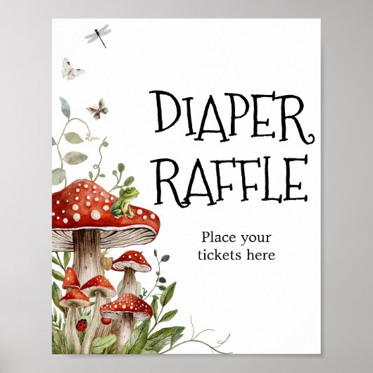 Poster Champignons Whimsical Champignons Chute Chauffage (Devant)