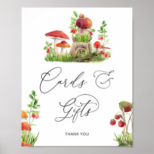 Poster Champignons Woodland Nature Cartes et Cadeaux