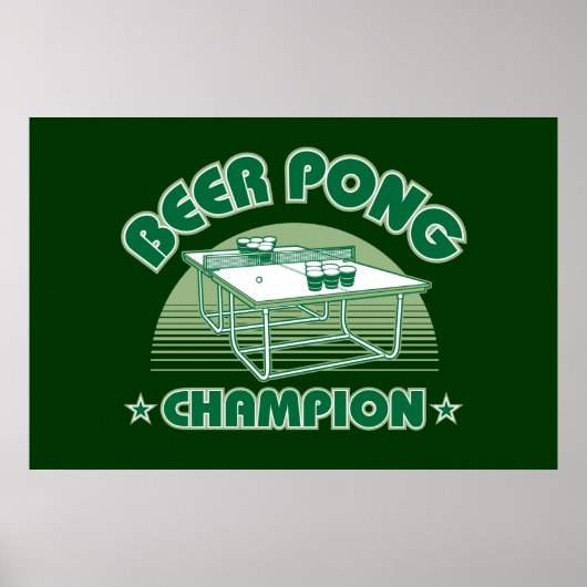 Poster Champion de Beer Pong (Devant)