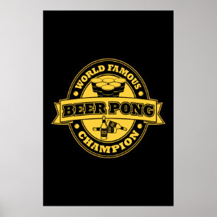 Poster Champion de Beer Pong
