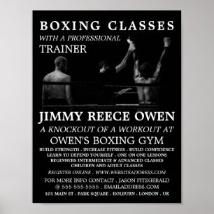 Poster Champion de boxe, Advert de classe de boxe