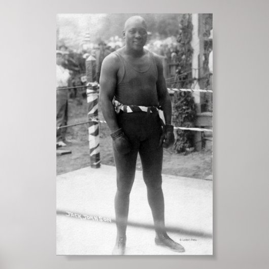 Poster Champion de boxe Jack Johnson (Devant)
