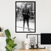 Poster Champion de boxe poids lourd Jack Johnson 1912 (Bureau à domicile)