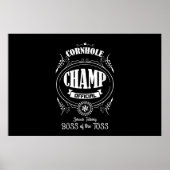 Poster Champion de Cornhole Boss De Lancer Jeu Drôle Cham (Devant)