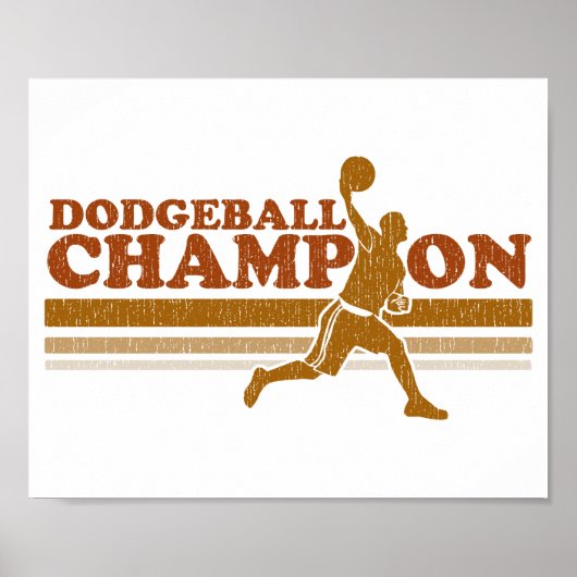 Poster Champion de Dodgeball vintage (Devant)