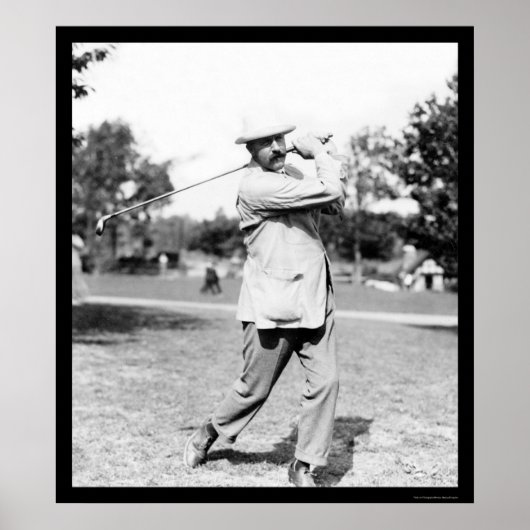 Poster Champion de golf Ted Ray 1914 (Devant)