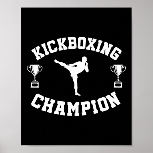 Poster Champion de kickboxing (Devant)