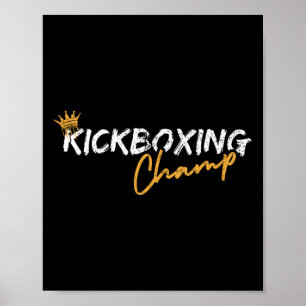 Poster Champion de kickboxing 