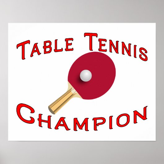 Poster Champion de tennis de table (Devant)