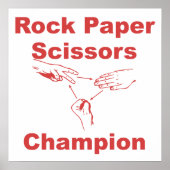 Poster Champion des ciseaux de papier rock (Devant)