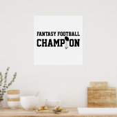Poster Champion d'Imaginaire de football (Cuisine)