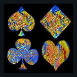 Poster Champion d'or de poker<br><div class="desc">Poker Gold Champion répond aux besoins des fans de Poker pour l'art de haute qualité. Disponibles en différentes tailles et marchandises,  ces designs acryliques de haute qualité plairont à tous. C'est seulement un ARTISTE qui peut DEFY la coutume d'avoir des cartes en NOIR et ROUGE seulement.</div>